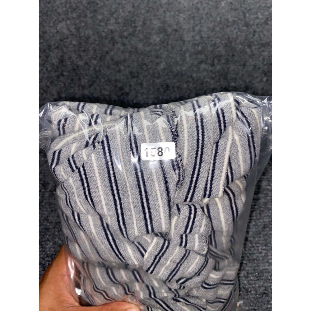 Polo RALPH LAUREN Shirt Men XXL 2XL Navy Blue Gray Stripe Custom 100% Cotton - Picture 9 of 9